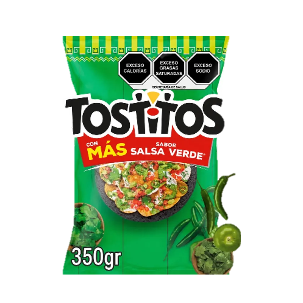 TOSTITOS SALSA VERDE SABRITAS 350 GRAMOS