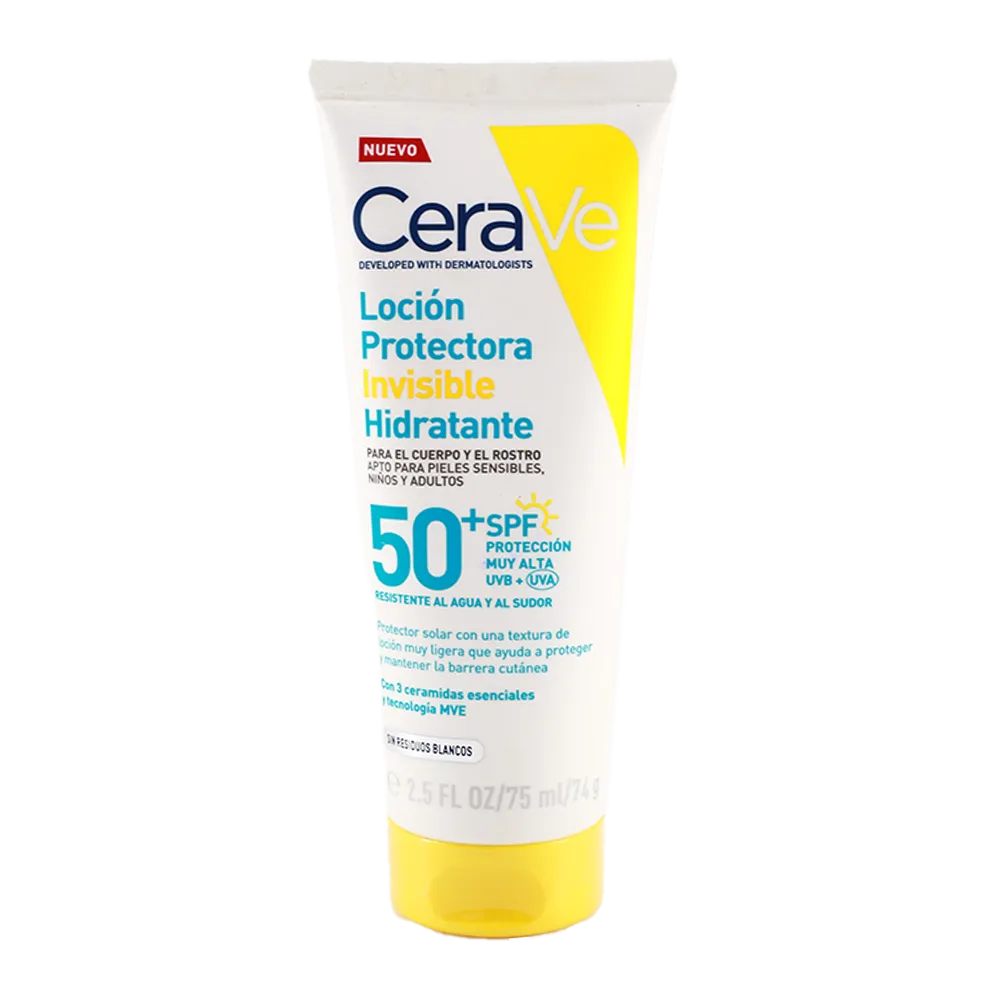 LOCION PROTECTORA INVISIBLE HIDRATANTE 50FPS CERAVE 75 MILILIT