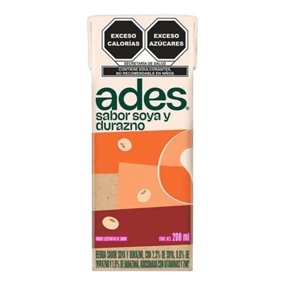 Bebida Soya Durazno Ades 200 Ml
