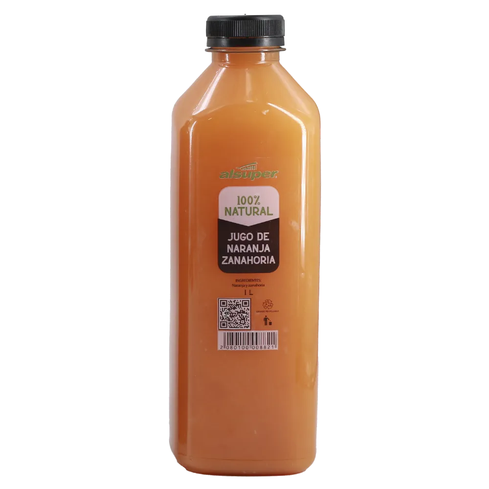 Jugo de naranja y zanahoria Alsuper 1 Lt