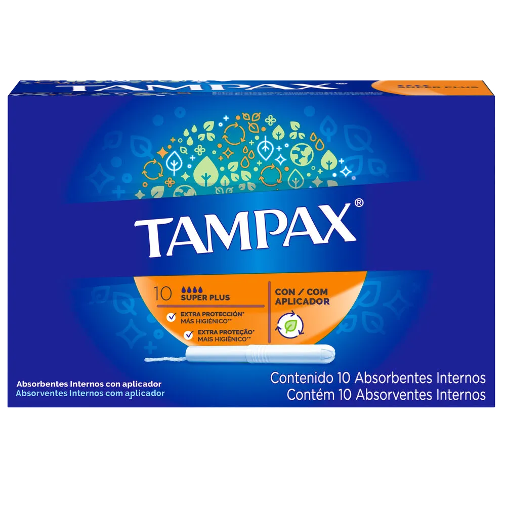 Tampones Super Plus Tampax 10 Pza