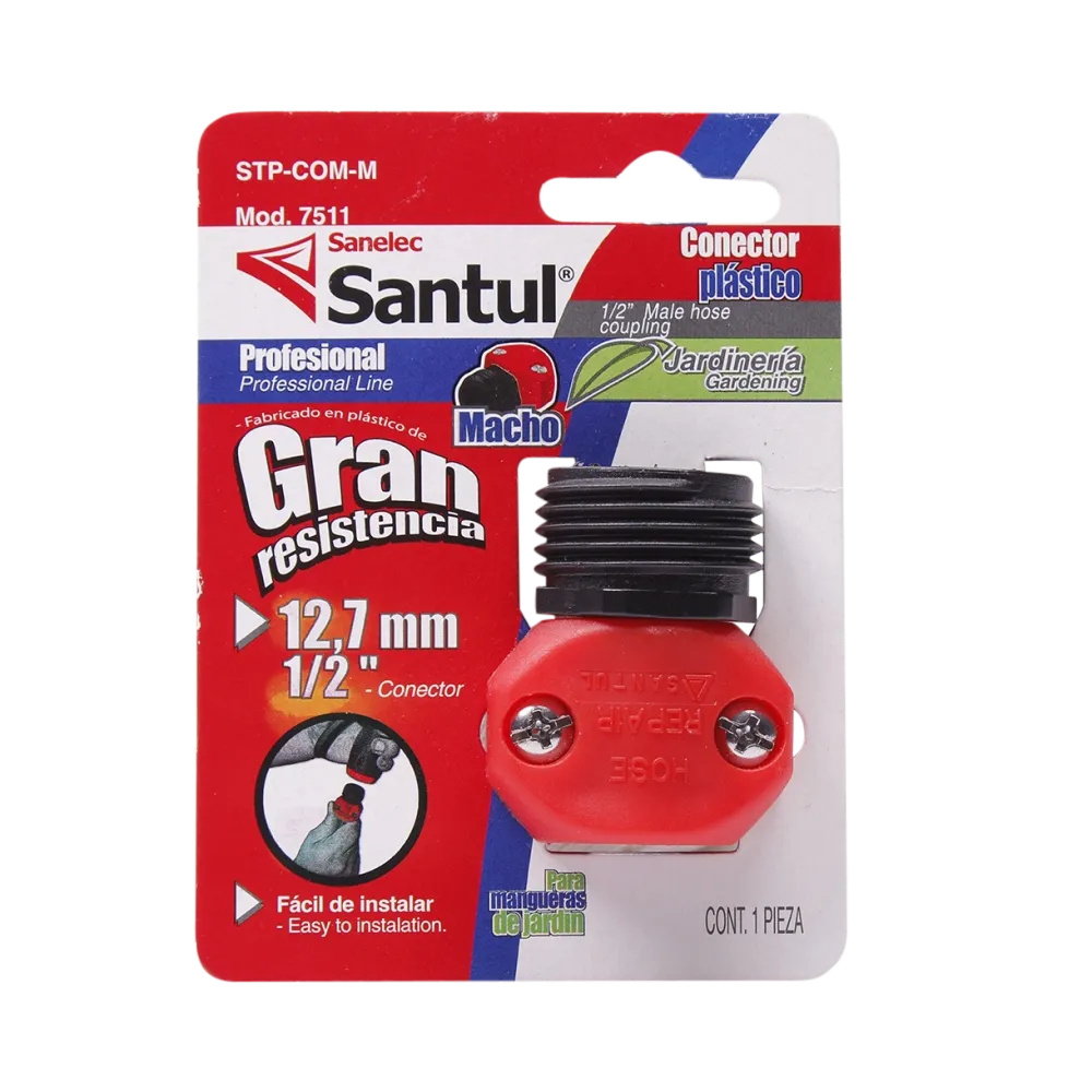 Conexion Plastico Para Manguera Macho 1/2 Santul 1 Pz