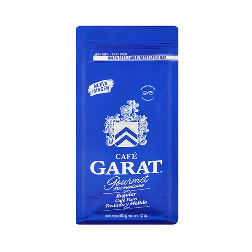 Cafe Molido Y Tostado Medio Gourmet Garat 340 Gr