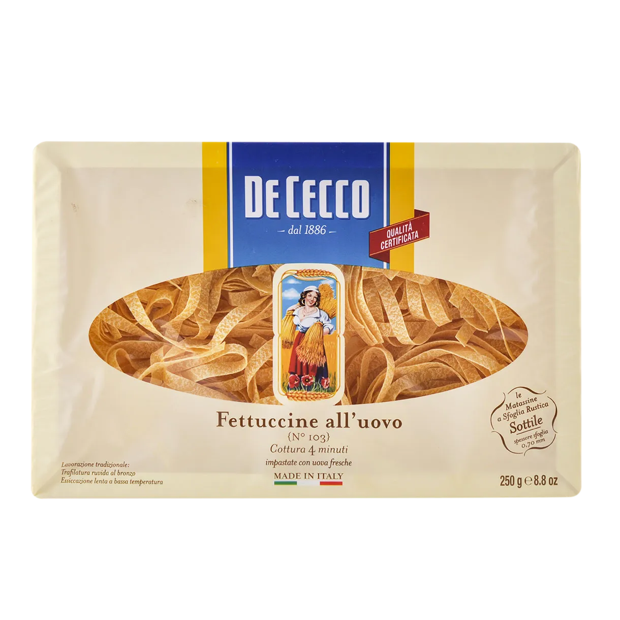Pasta Para Sopa Fetuccine De Cecco 250 Gr