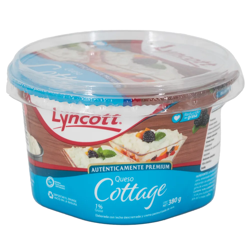Queso Cottage Reducido En Grasas Lyncott 380 g