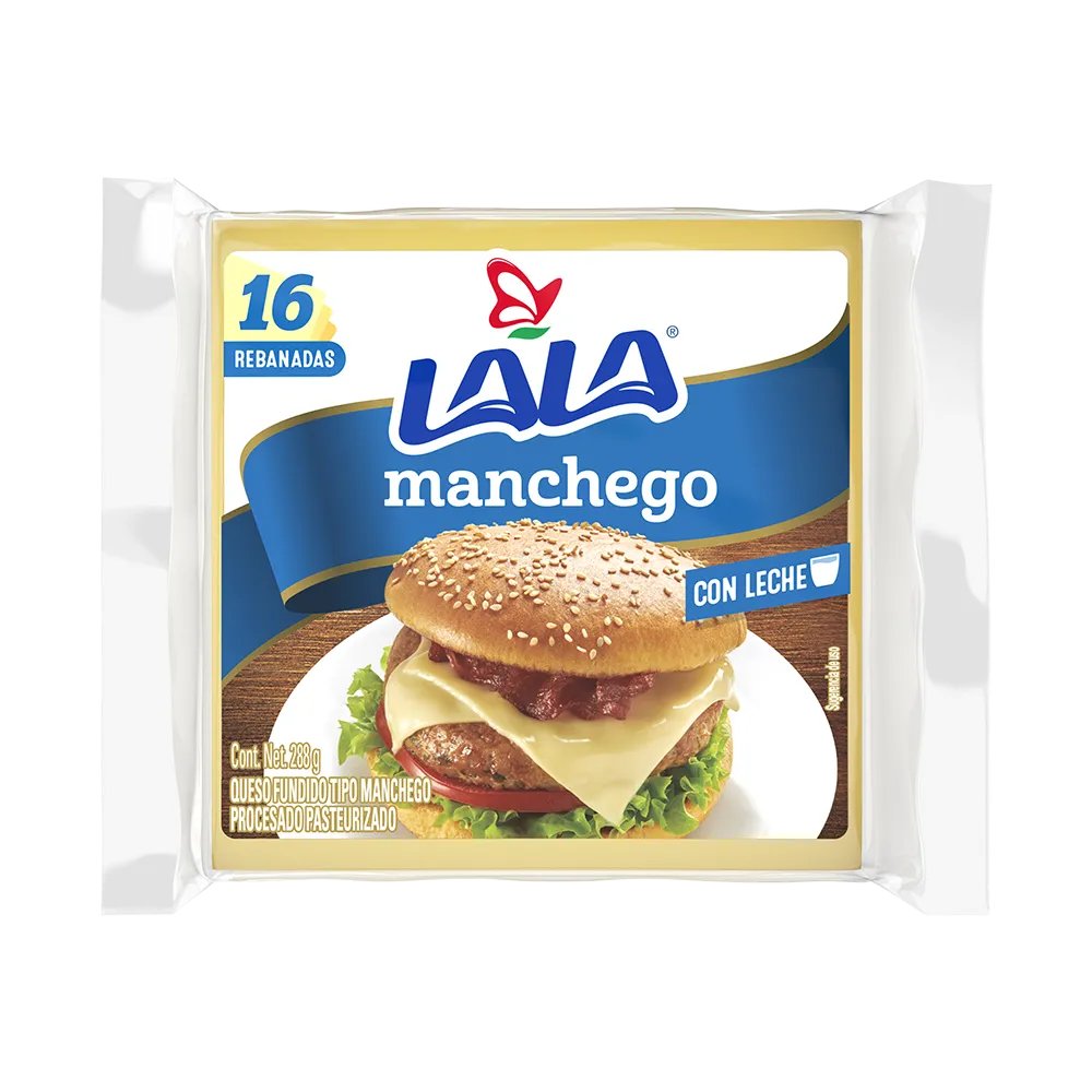 Queso Manchego Fundido Rebanado Lala 288 g
