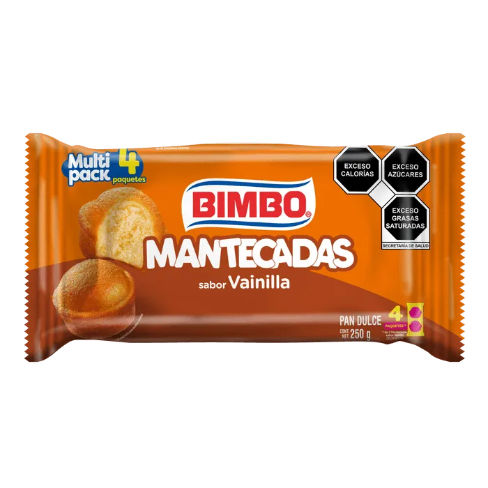 Pan Dulce Mantecadas 4Multipaq Bimbo 250 g