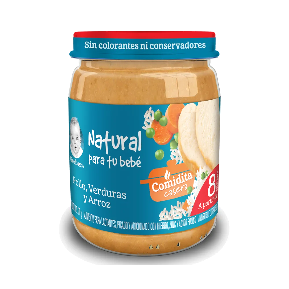 Gerber tercer etapa pollo con arroz   170G