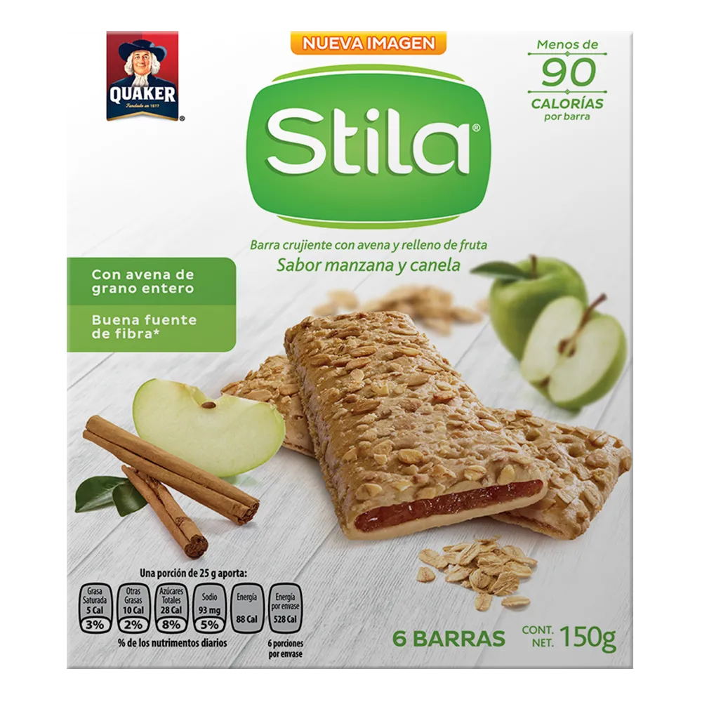Barra De Cereal Stila Manzana Quaker 150 g