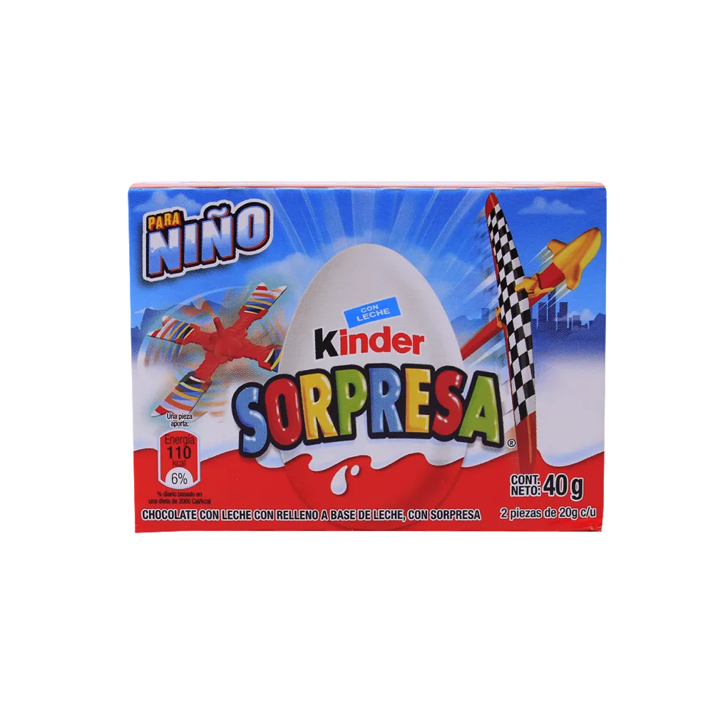 Chocolate Huevo Sorpresa Ninos T2 Kinder 40 g