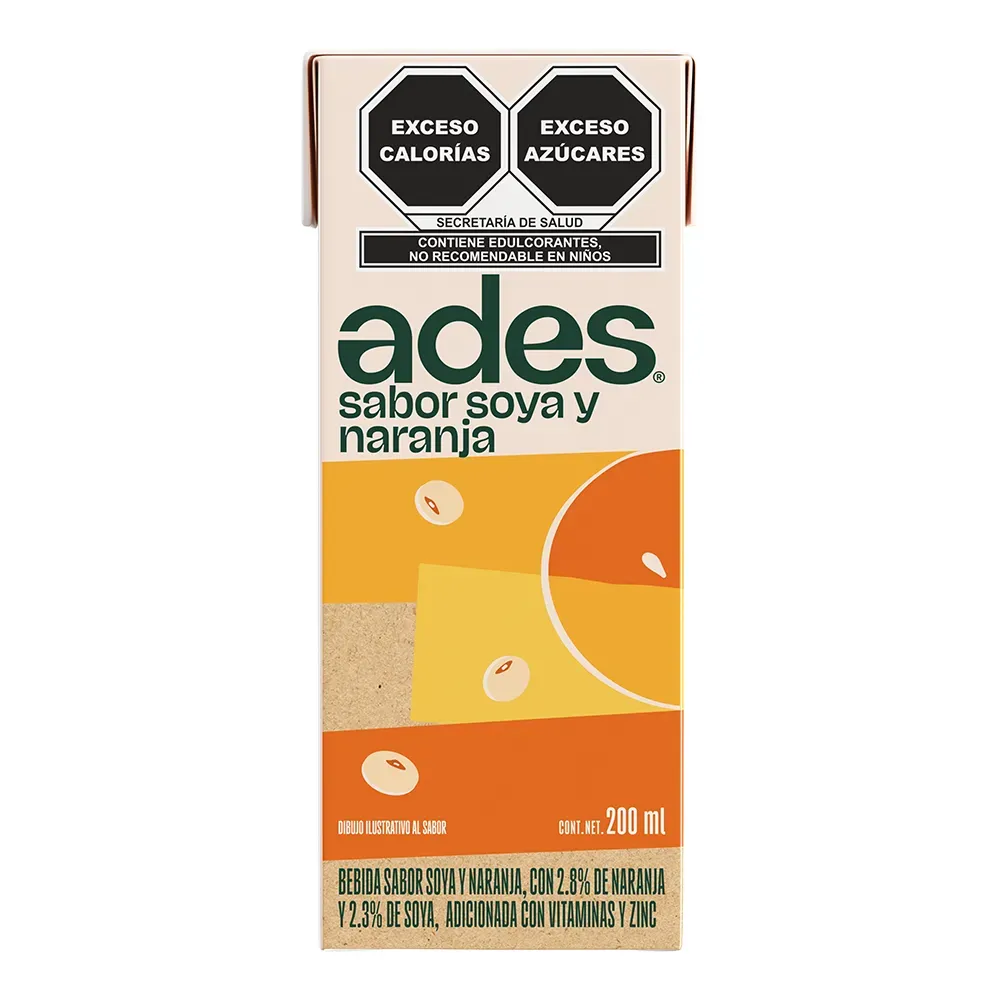 Ades Bebida de Soya y Naranja   200Ml