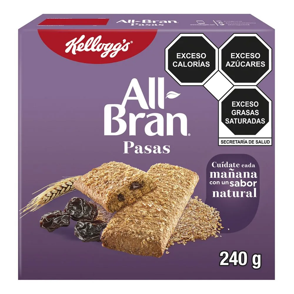 Barra All Bran Pasas 6 Pz Kelloggs 240 g