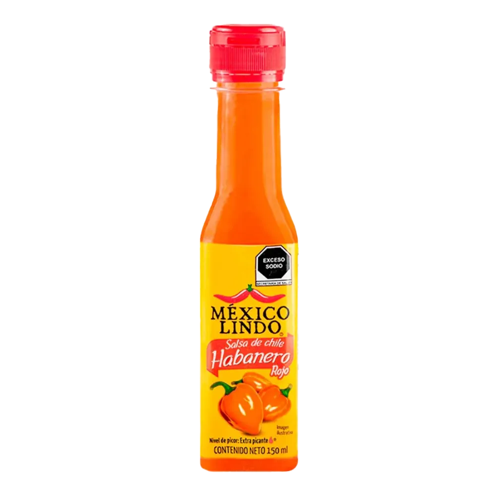 Salsa Picante Habanero Roja Mexico Lindo 150 g