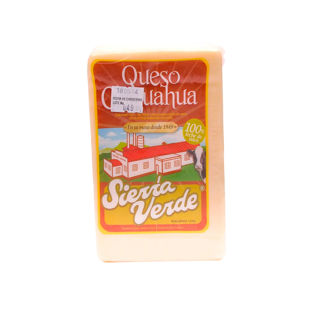 Queso Menonita 1/2 Barra Sierra Verde Kg