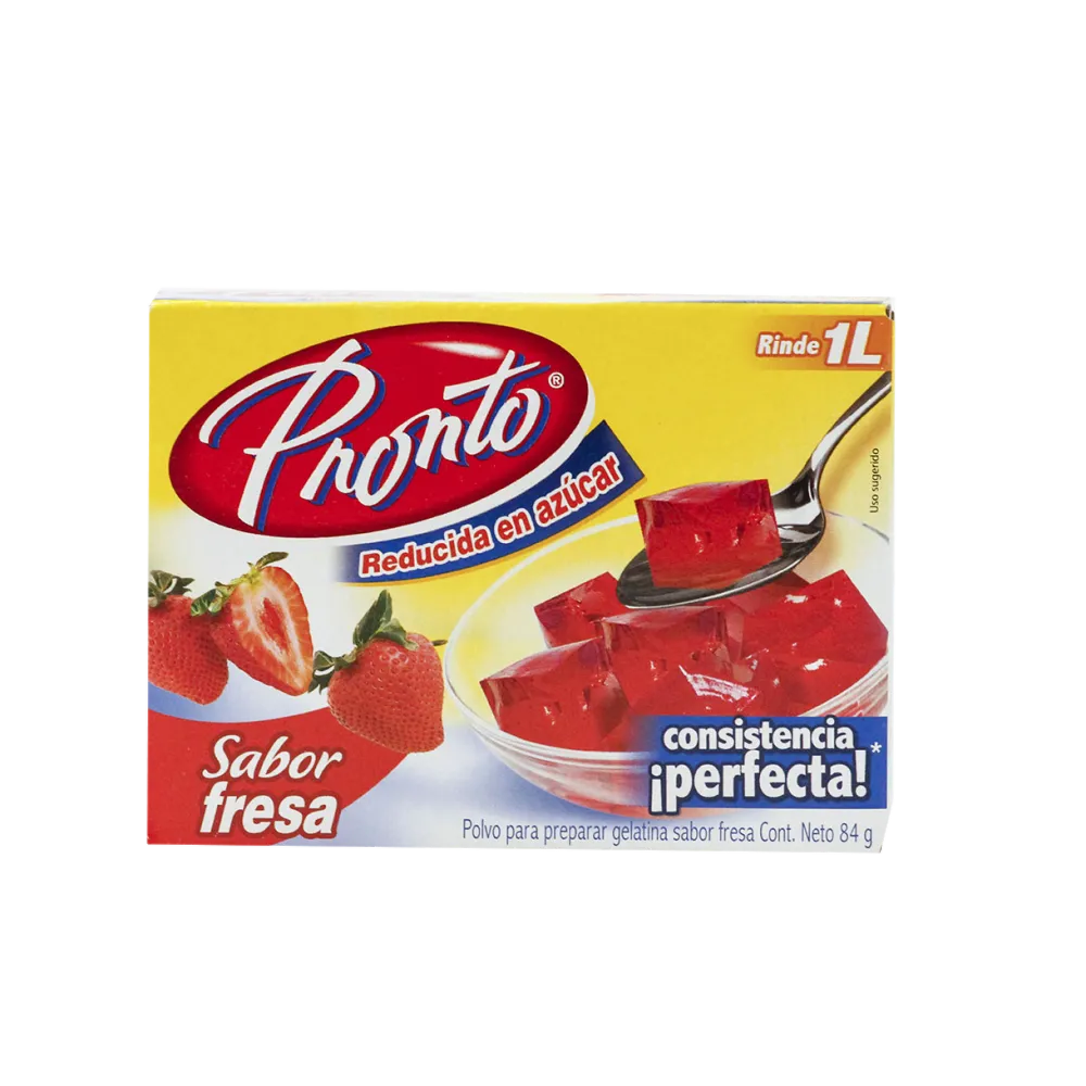 Gelatina De Fresa Pronto 84 Gr