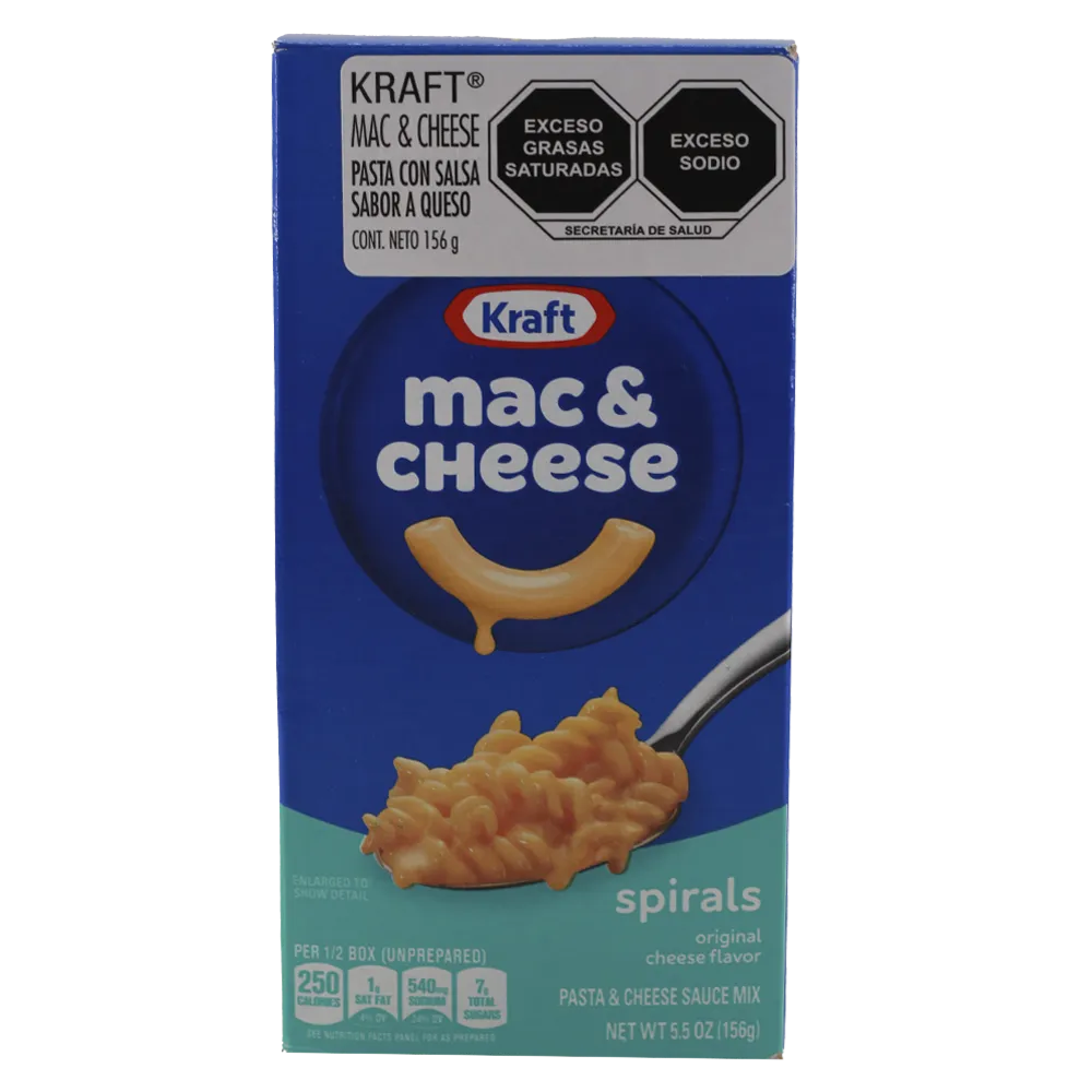 PASTA PARA SOPA MACARRON ESPIRAL KRAFT 156 GRAMOS