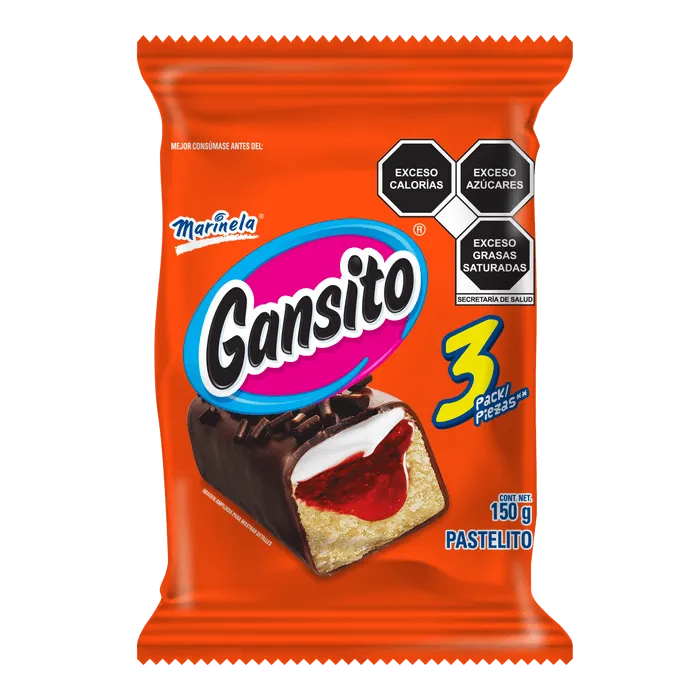 Pastelito Gansito 3 Pack Marinela 150 g