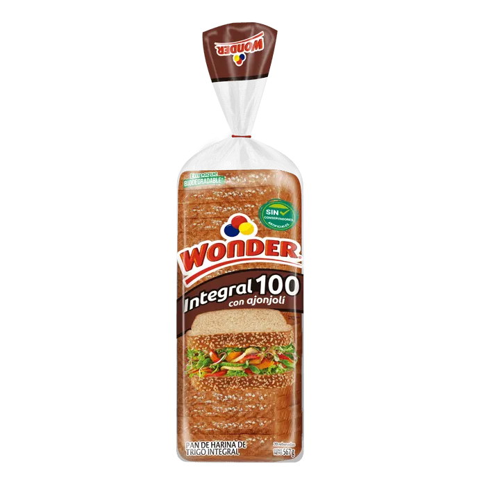 Pan Integral Con Ajonjoli Wonder 567 g