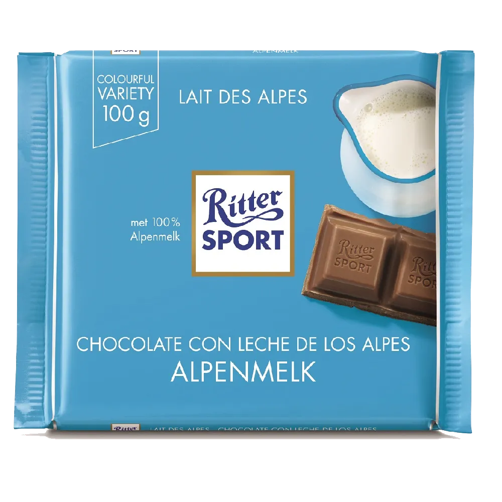 Tableta Chocolate Con Leche Ritter Sport 100 g
