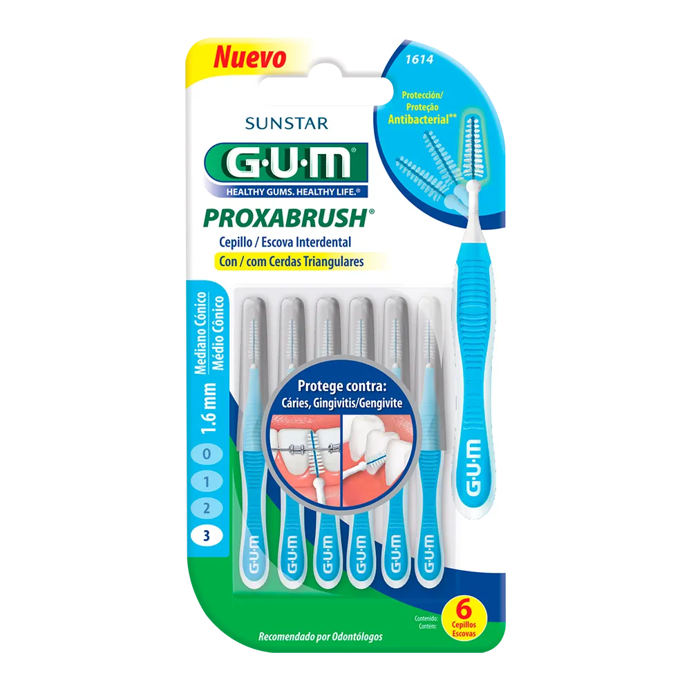 Cepillo Interdental Proxabrush Viaje Gum 4 Pza