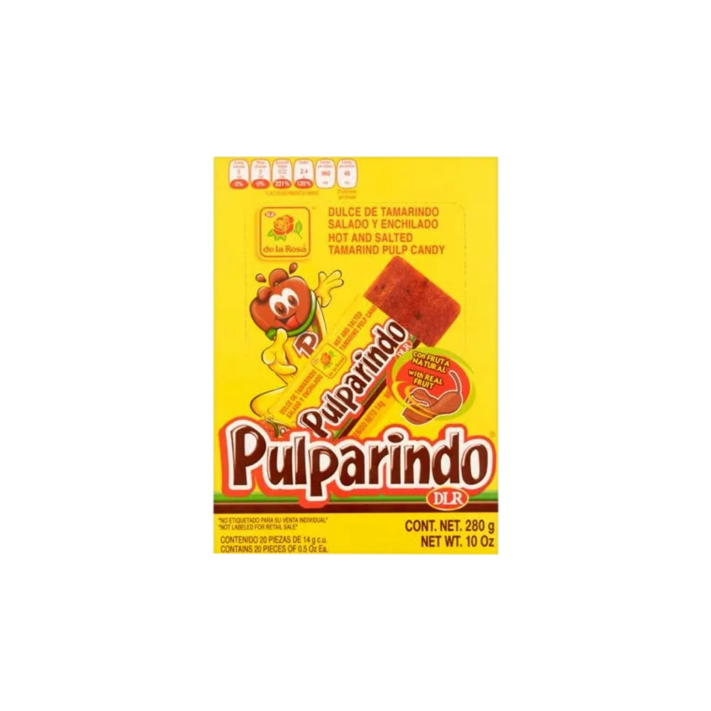 Dulce Enchilado Tamarindo Pulparindo 20 Pz De La Rosa 280 g