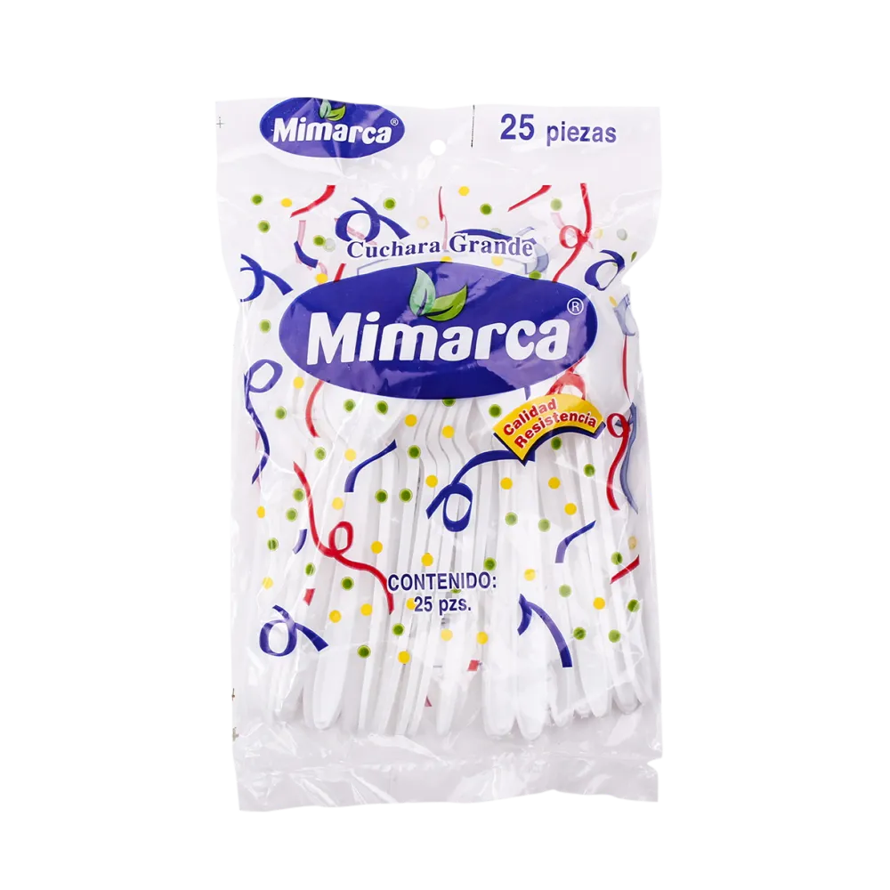 Cuchara Desechable Grande Mimarca 25 Pza