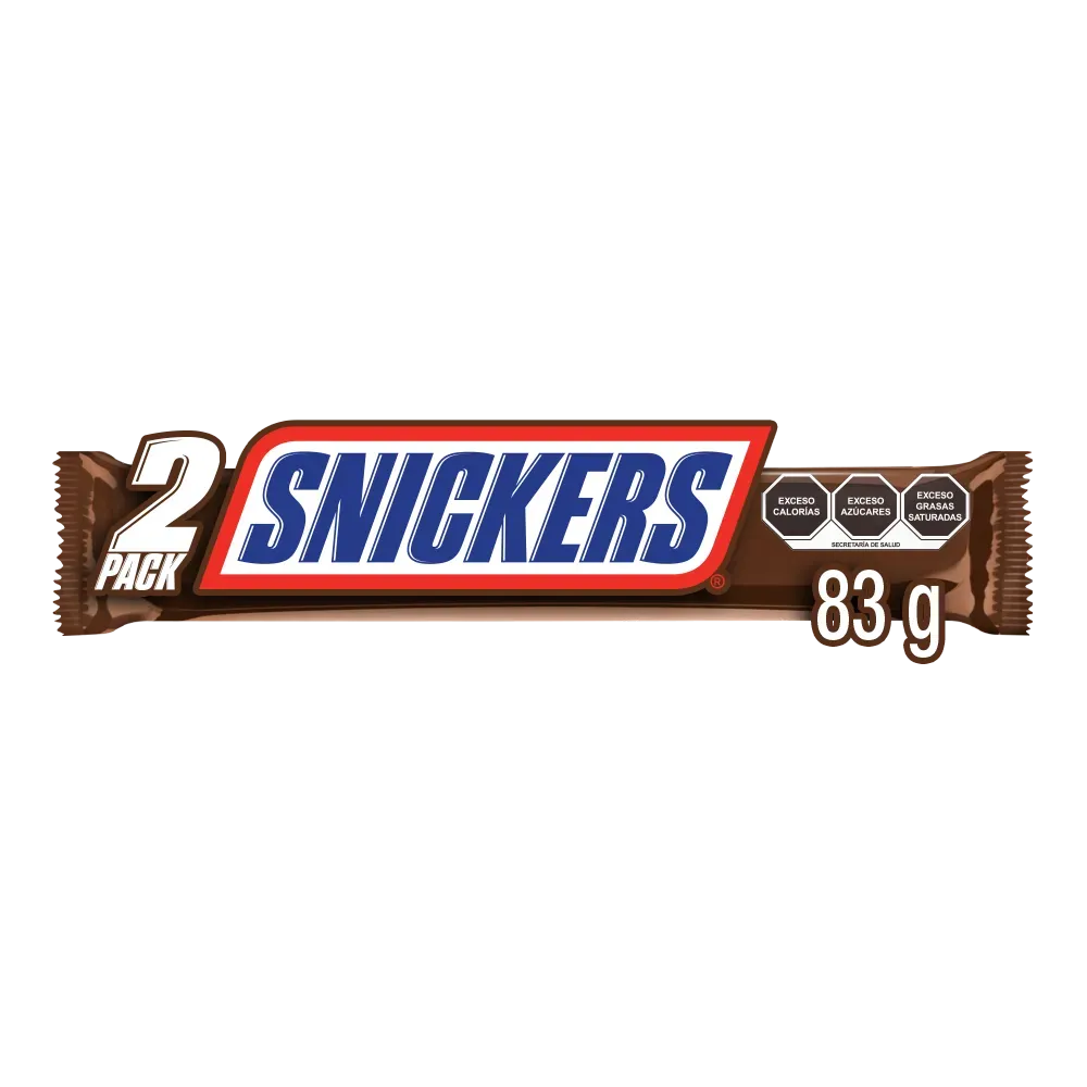 Barra De Chocolate 2 Pack Snickers 83 g