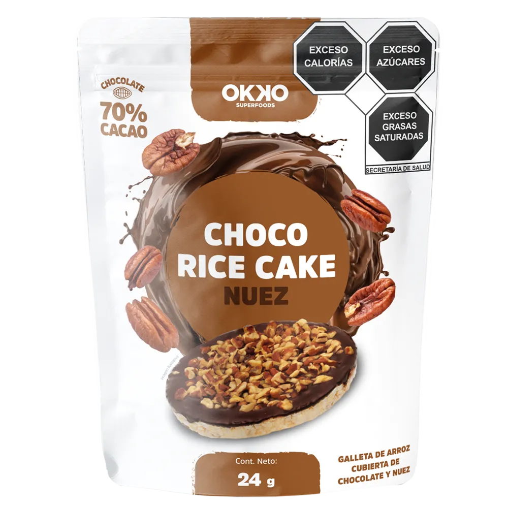 Galleta Choco Rice Cakes Nuez Okko 24 g
