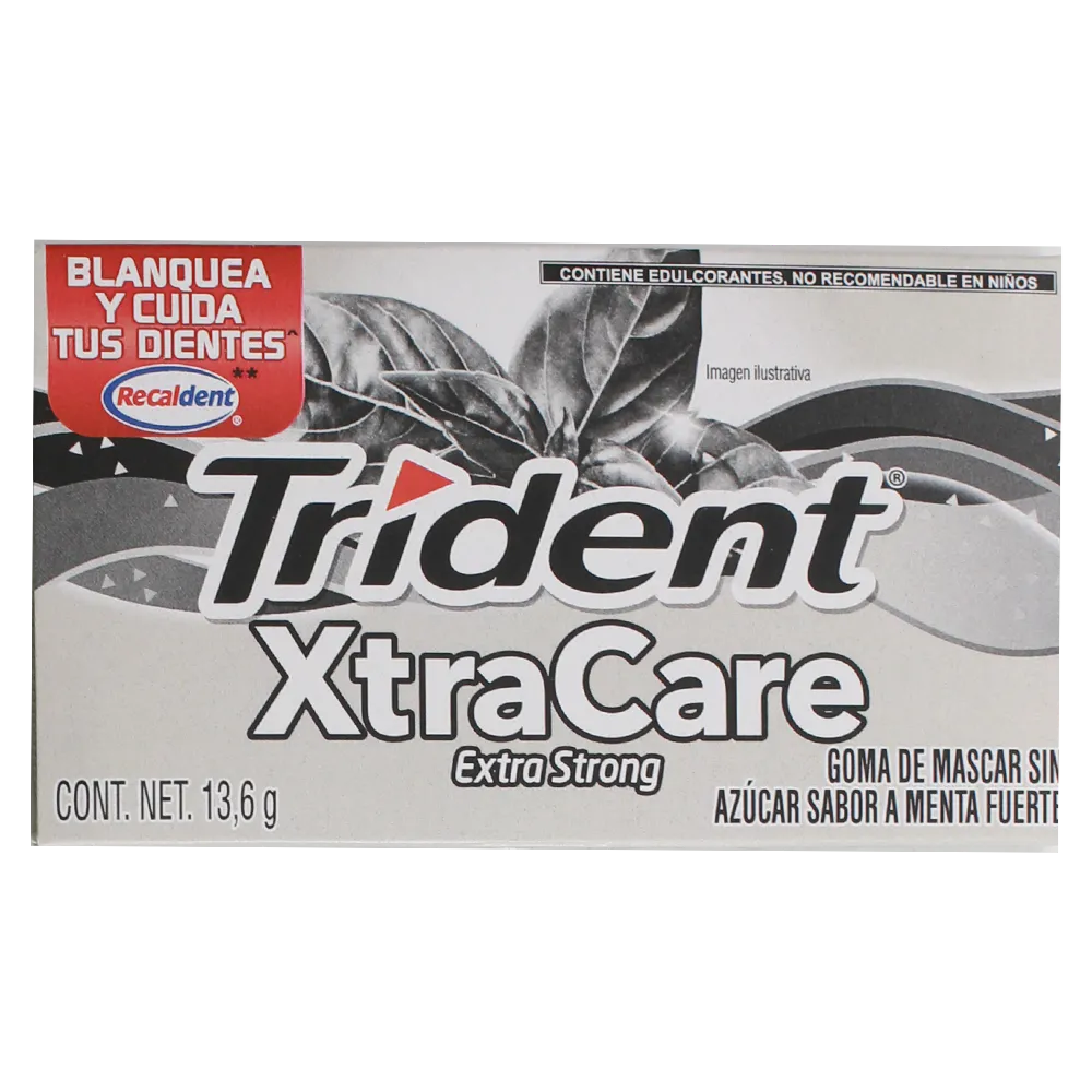 Goma De Mascar Xtracare Extra Strong Trident 13.6 g
