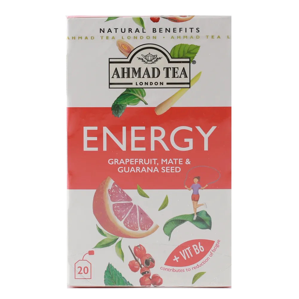 Te Energy Natural Benefits Uva Mate Y Guarana Ahmad Tea 20 Sobres