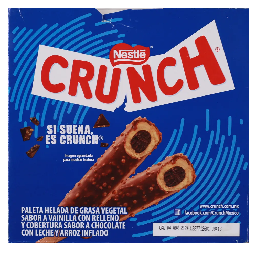 Multipack Paletas Crunch Sabor Chocolate Nestle 5 Pza