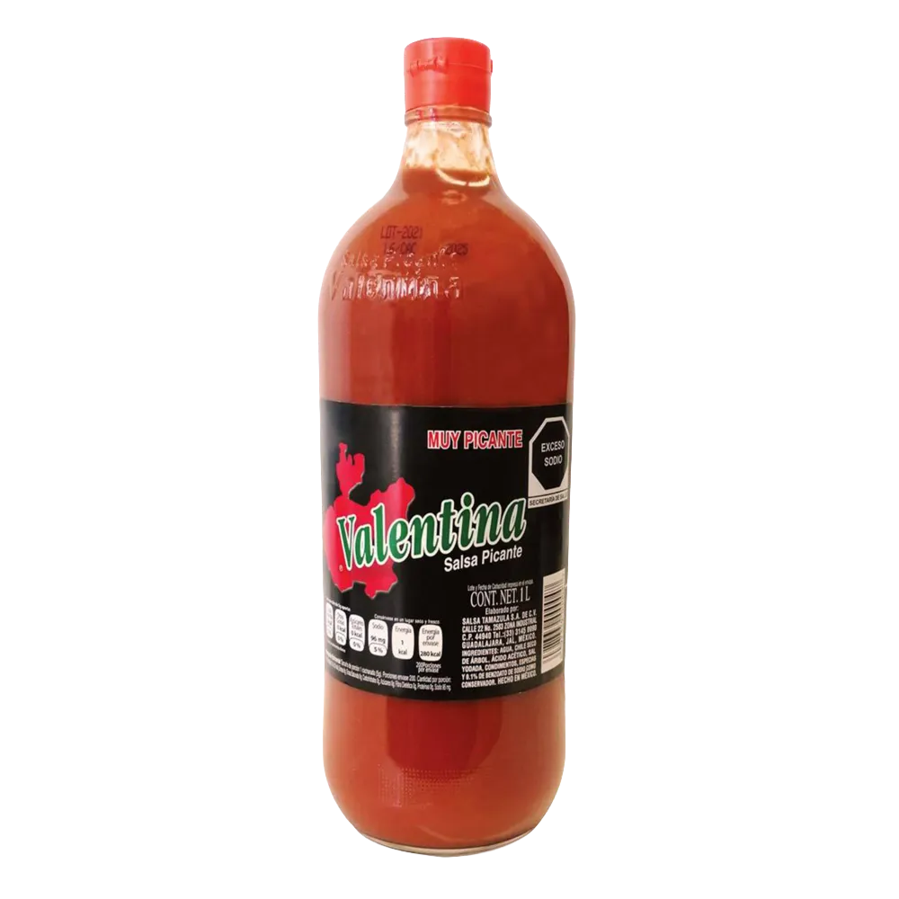 Salsa Muy Picante Clásica Valentina 1 Lt