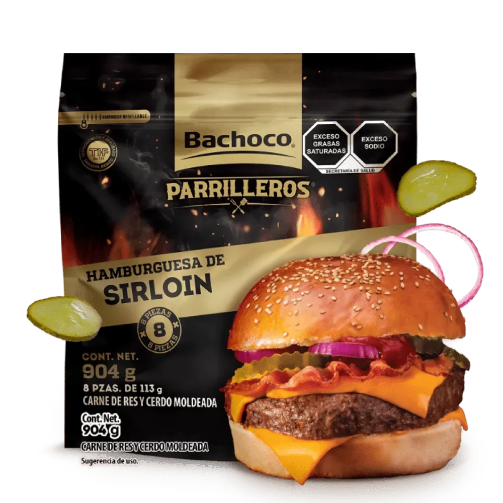 Hamburguesa Sirloin Bachoco Parrilleros 904 g