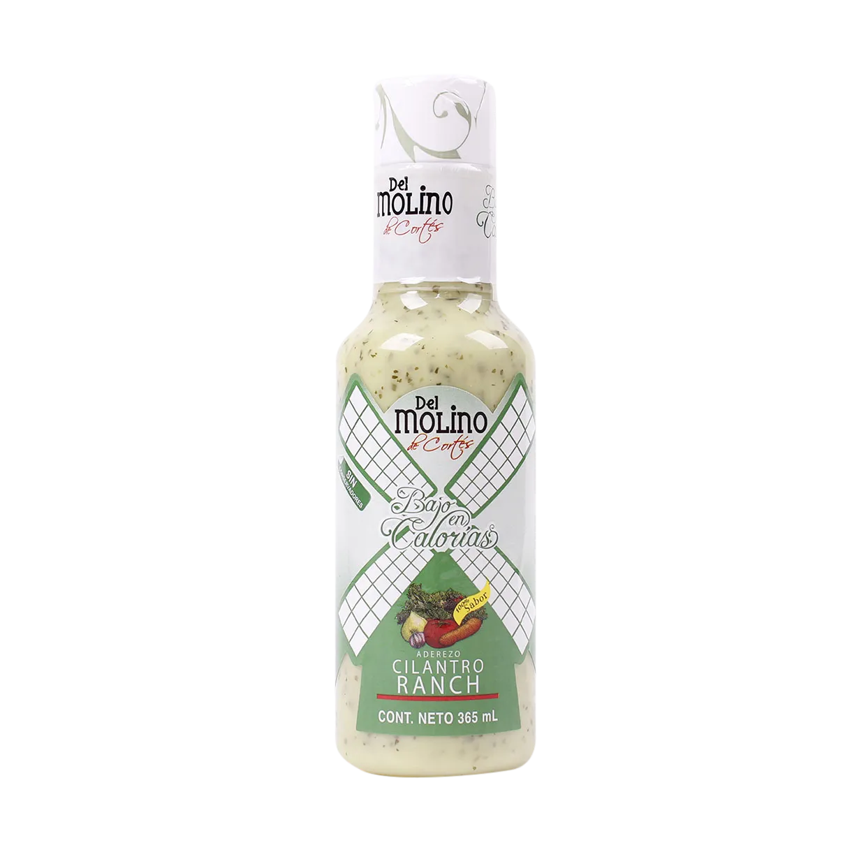 Aderezo Para Ensalada Cilantro Ranch Del Molino 365 Ml
