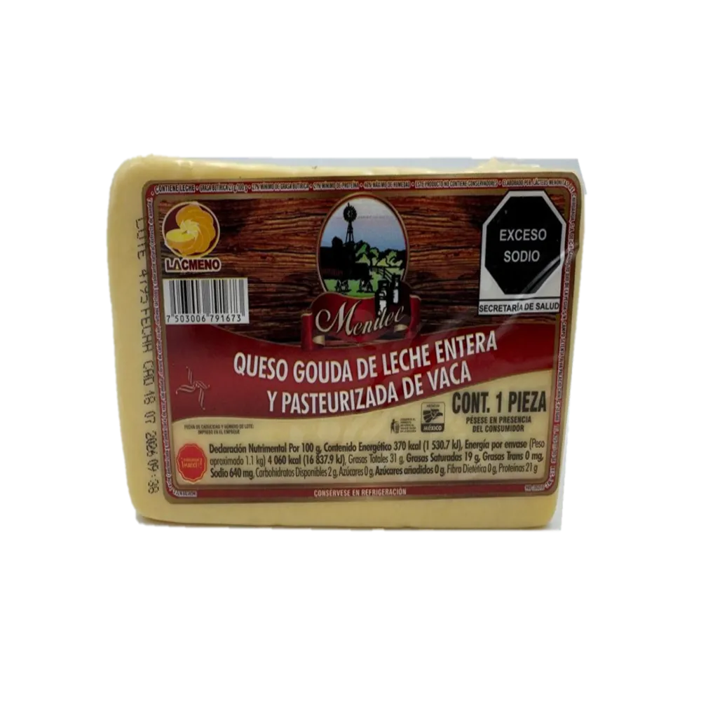 Queso Gouda 1/2 Barra Menilec 1 Kg