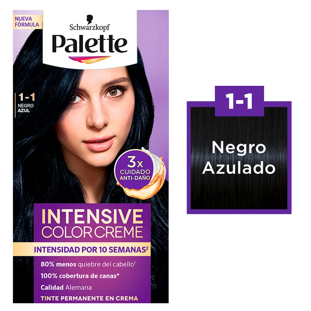 Tinte para Cabello 1-1 Negro Azul Palette 1 pieza