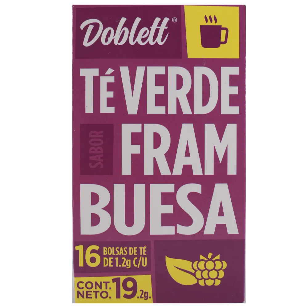 TE VERDE CON FRAMBUESA DOBLETT 16 SOBRES