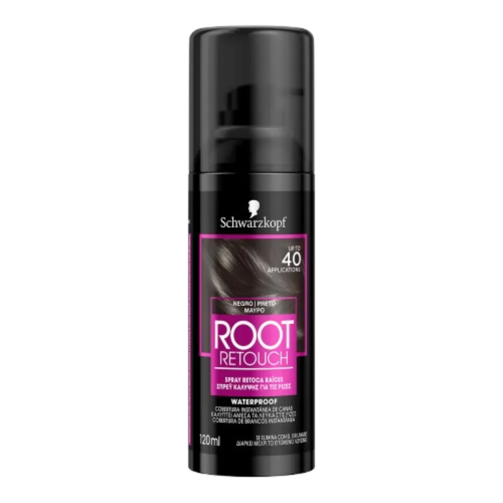 SPRAY RETOCADOR DE RAICES NEGRO SCHWARZKOPF 120 MILILI