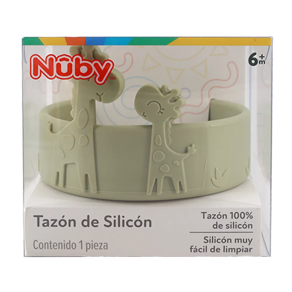TAZON DE SILICON FORMA DE JIRAFA NUBY 1 PIEZA