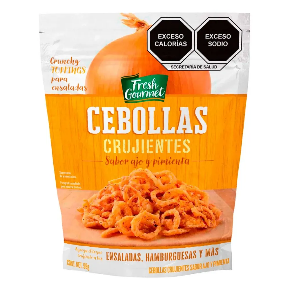 Toppings Cebollas Crujientes Ajo Y Pimienta Fresh Gourmet 99 g