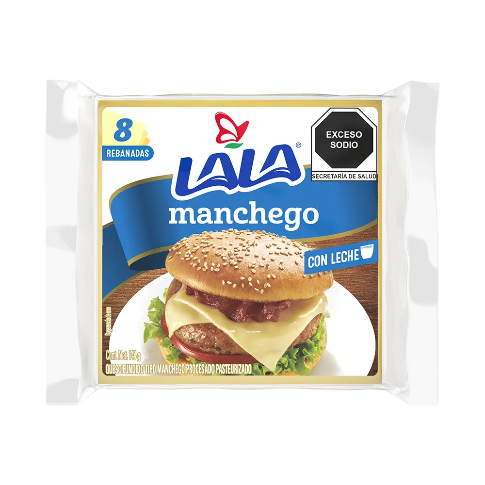 Queso Manchego Fundido Rebanado Lala 144 g