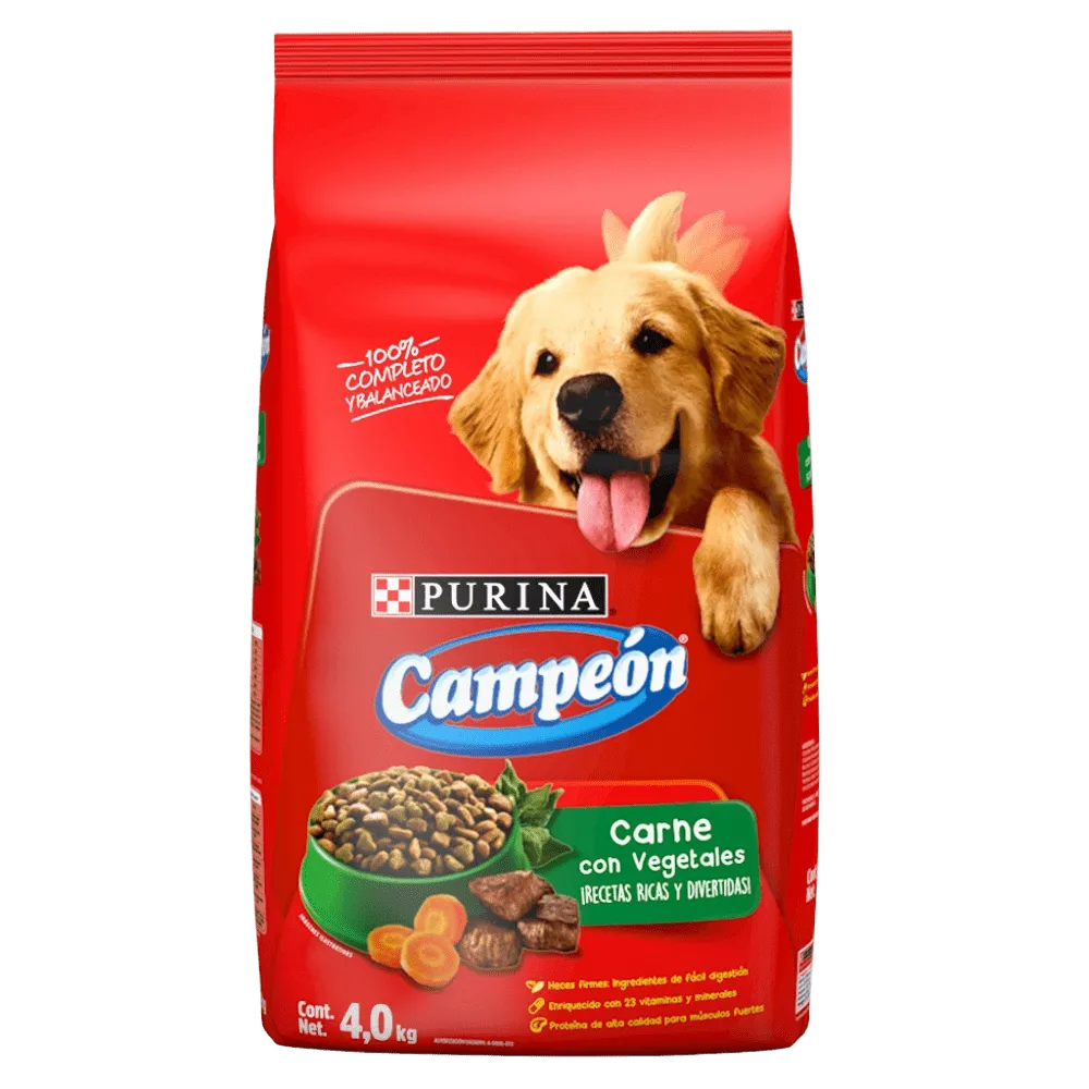 Alimento Seco Para Cachorro Carne Campeon 4 Kg