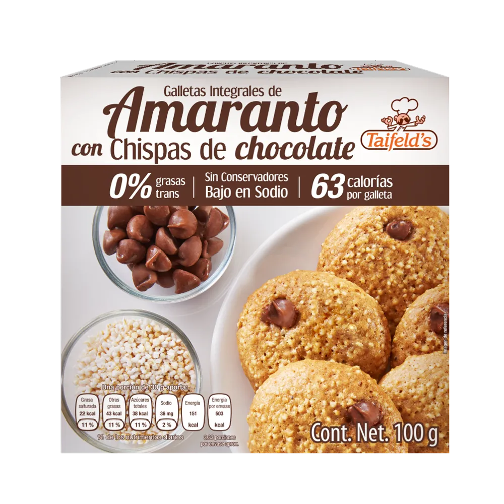 Galleta Integral Chispas De Chocolate Taifelds 100 g