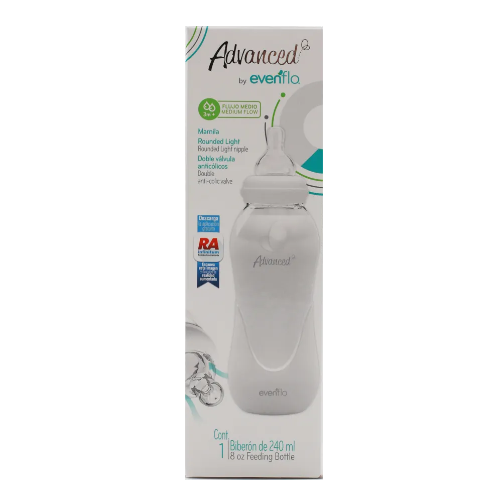 Biberon Rounded Light Evenflo Advance 240 Ml