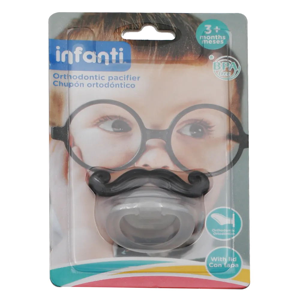 Chupon Bigote 3+ Meses Infanti 1 Pza