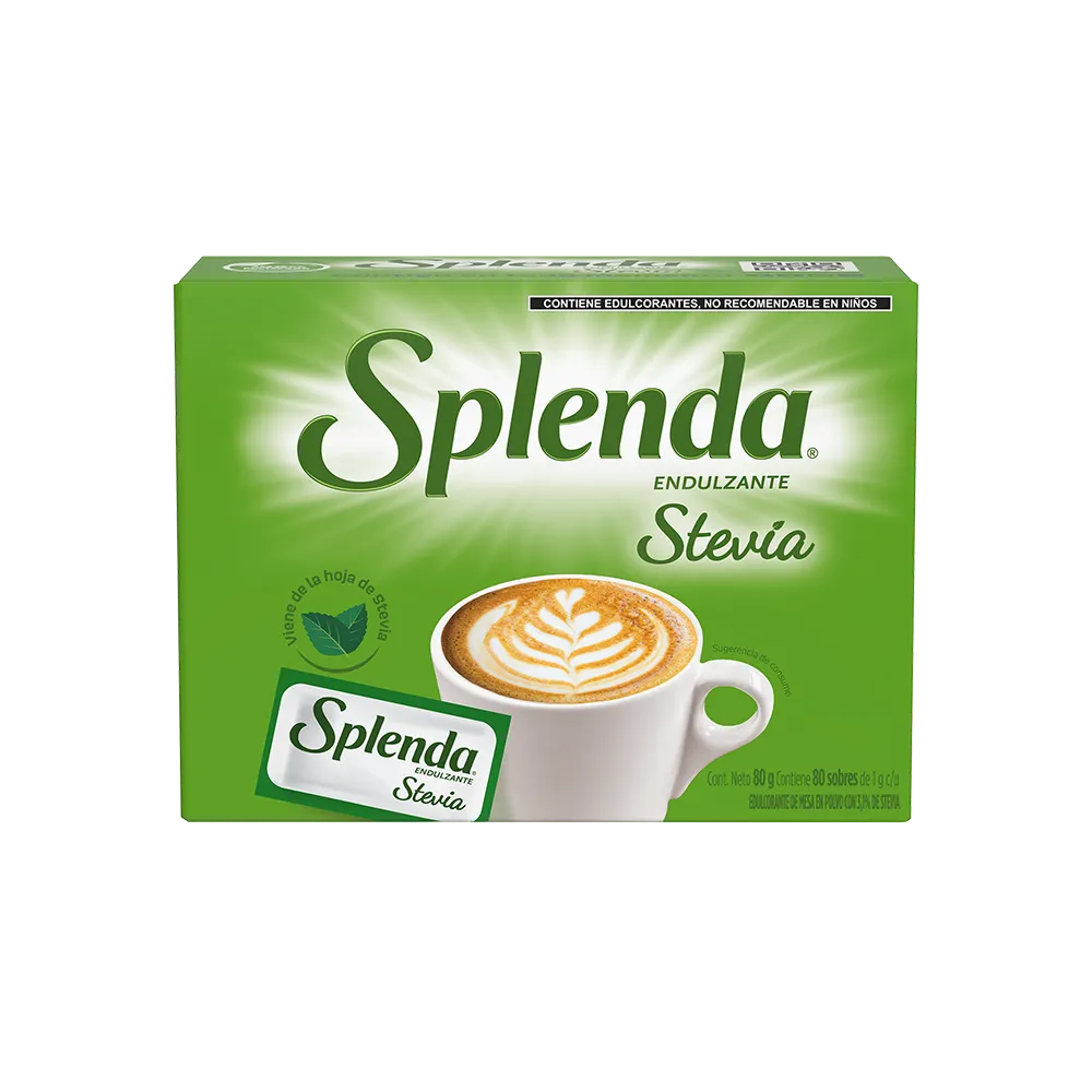 Endulzante De Mesa Con Extracto Stevia Splenda 80 Sobres