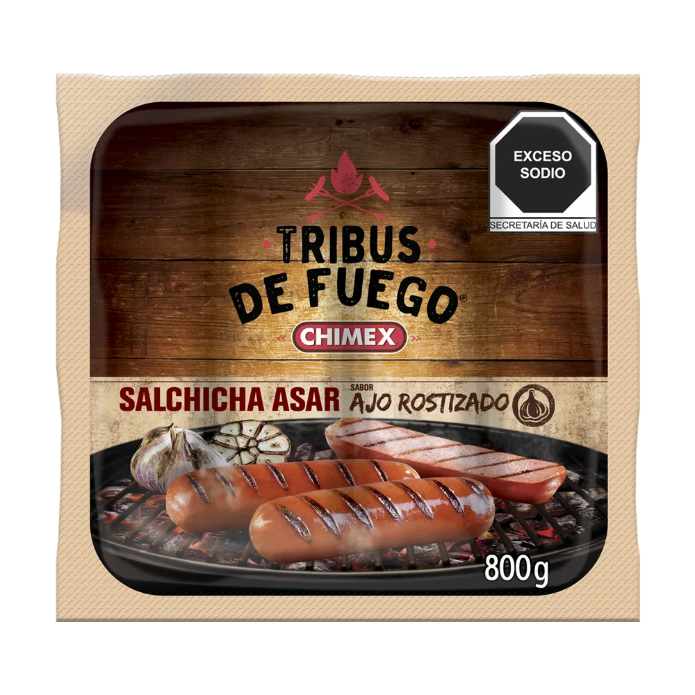 Salchicha Para Asar Ajo Rostizado Chimex 800 Gr