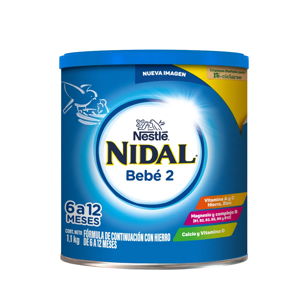 Formula Infantil 6 A 12 Meses Nidal 2 1.1 Kg