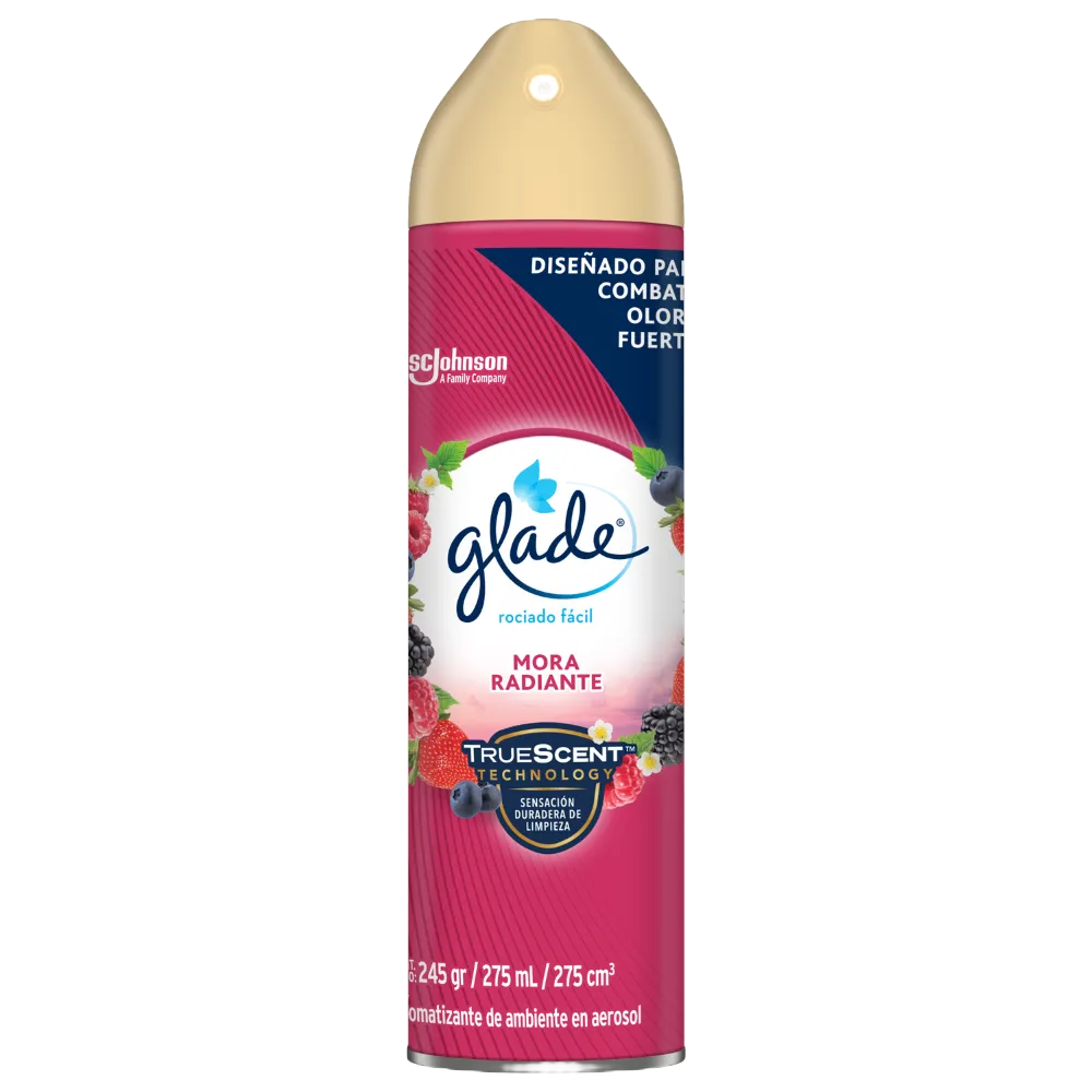 Aromatizante En Aerosol Mora Radiante Glade 275 Ml