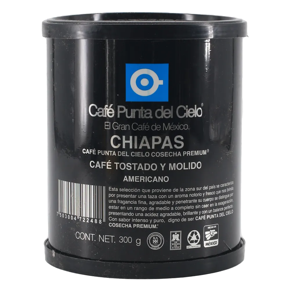 Cafe Chiapas Tostado Y Molido Americano Punta Del Cielo 300 g